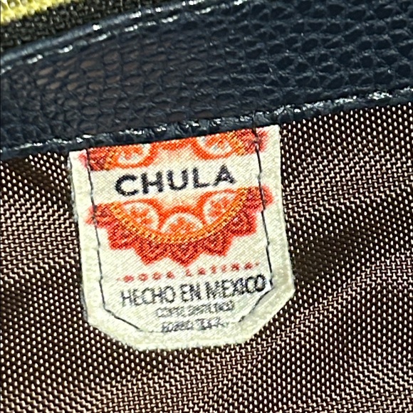 Chula Handheld Women’s Handbag - Navy with Multicolor Mandala Detail - Picture 5 of 12